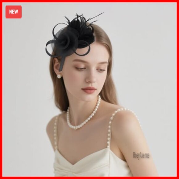 8-Piece Fascinator Hat Set with Feathers and Headband for Special Occasions